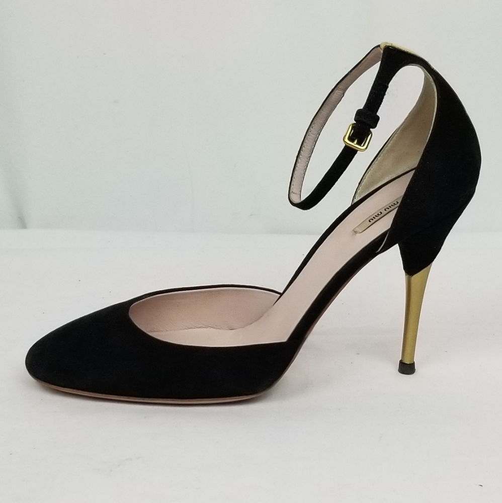 Prada Black and Gold Heels